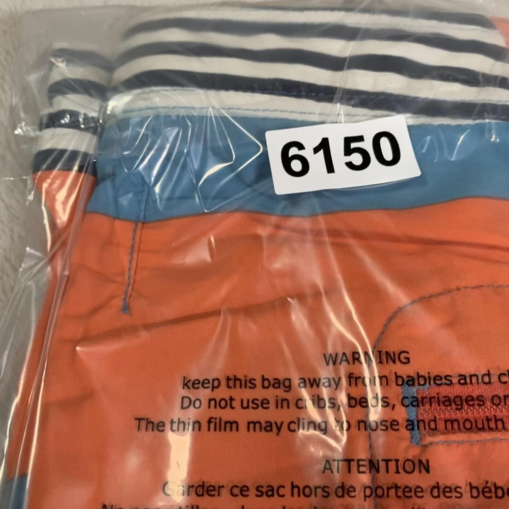 Patagonia Board Shorts Mens 36 Blue Orange Striped Swim‎ Trunks Quick Dry Surf